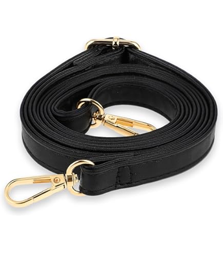 DGAZ Vachetta lederen schouderriem, vervangende tasriem voor Neverfull met O -ringen en geschenkdoos, handgemaakte lederen schouderriem, 4 cm breed (bijenwas, lengte 105 cm