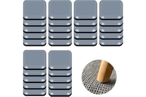 URHRHU 30 pezzi Pattini scorrevoli per mobili 25 x 25 mm Pattino per sedia in teflon quadrato pattino scorrevole adesivo in teflon PTFE per sedia divano frigorifero ufficio tavolo poltrona - quadrato