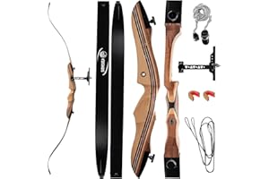 KESHES Takedown Hunting Recurve Bow and Arrow - 62" Archery Bow for Teens and Adults, 15-60lb Draw Weight - Right and Left Handed, Archery Set Bowstring Arrow Rest Stringer Tool Sight