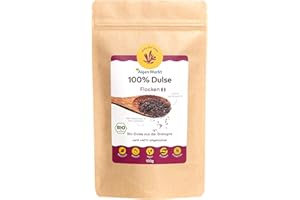 ‎AKAL FOOD Bio Dulse Flocken 100 g I Ökologisch Wild Geerntet in der Bretagne Frankreich, voller Nährstoffe, Vitalstoffe, vegane ernährung, Rohkost glutenfrei, Ideal als Salz ersatz und Jod Quelle - Algen Markt