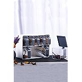 Herevin Sekizli Standlı Baharatlık Seti Gri Beyaz - 161280-815