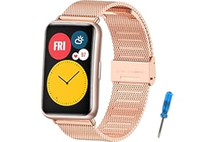 MIJOBS Wymienny pasek kompatybilny z Huawei Watch Fit Metalowy pasek do zegarka Huawei Fit Bransoletki ze stali nierdzewnej do Huawei Watch Fit Akcesoria do zegarków