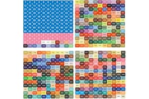 FIYO DMC 447 - Etichette adesive quadrate colorate, per pittura a diamante, contenitori per pittura con diamanti, adesivi colorati artistici (1 set)