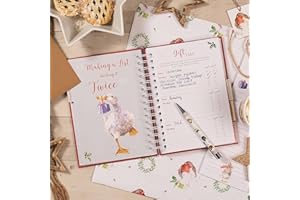 WRENDALE DESIGNS BY HANNAH DALE Kalendarz bożonarodzeniowy – twarda oprawa spiralna w formacie rejestrowym planowanie dziennika – Wrendale Designs