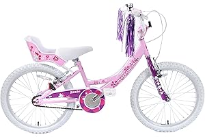 Professional Izzie 18" Wheel Girls BMX Bike Single Speed Pretty Barbie Pink Bike & Doll Seat, Streamers Age 6+