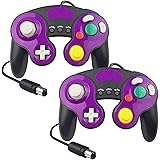 Controller for Gamecube, Compatible with Gamecube/Wii U/Wii/PC/Switch Controller, 2 Packs Classic Wired Controller for Gamecu