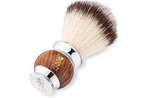 THE CAMBRIDGE CUTTHROAT The Cambridge Cut Throat® Brocha Afeitar de Tejón Sintético Vegano, Madera y Acero Inoxidable de Primera Calidad – Regalo Hombre Ideal para el Aseo Masculino