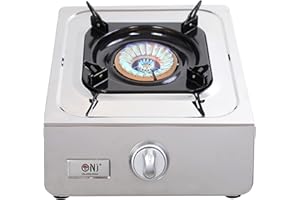 NJ THE RIGHT CHOICE NJ NSD-11 Cocina de Gas Portatil - 1 Fuego Hornillo para Interior GLP 3.8 kW