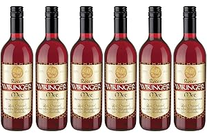 ‎ORIGINAL WIKINGER MET Wikinger Met Roter Met 6 x 0,75 L – Honigwein 6 % vol. aus dem Wikingerland – Fruchtig-aromatischer Honigmet mit Kirschsaft – Ideal pur, als Aperitif oder Heißgetränk