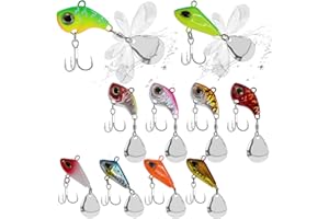 CROCH Cebo para lucioperca, 10 unidades, para pesca de lucioperca, lucio, perca, con cabeza de metal