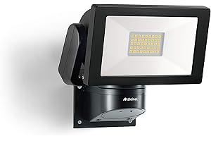 Steinel LS 300 Foco LED, en color negro, orientable, con consumo de 29,5 W, intensidad de 2704 lúmenes, grado de protección IP44 y luz en color blanco neutro (4000 K)