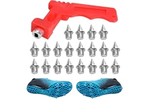 MSKS 20pcs Track Spikes Replacement with Spike Wrench Kit, Track Shoes Spikes Running Spikes for Sports Shoes Long Jump Track and Field Sprint Hiking Cross Country