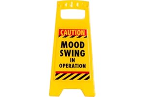 BOXER GIFTS Boxer Mood Swing Novelty Warning Sign – Joke Gifts For Women Wife Or Girlfriend – Moody Teenager Gift – Office Secret Santa For Colleague, Yellow