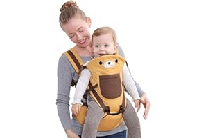 Rufun Babytrage Tiermuster Hüftsitz Ergonomisch für Neugeborene Vorne und Hinten
