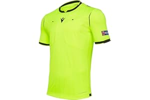 Macron Fußball - Teamsport Textil - Schiedsrichtertrikots UEFA Schiedsrichtertrikot Kurzarm Neon