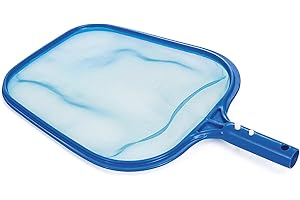 Yrlehoo Poolkescher Kescher Pool Reinigung Schwimmbad Laubkescher Netz Pool Reinigungsset mit Kescher Aufsatz Oberflächenkescher 44x34CM