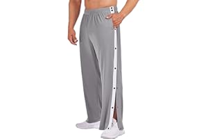 PINSPARK Pantalon de Jogging pour Homme Pantalon de Rééducation Ouverture Latérale avec Boutons-Pression Latéraux - Pantalon de Sport Postopératoire