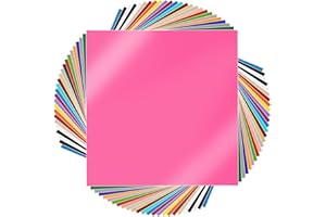Prime Vinyl 25 Pack Permanent Vinyl Sheets, Self Adhesive Vinyl for Cricut, 12 x 12 inch, 25 Sheets Vinyl for Home Decor, Logo, Banners, Window Graphics, Cutting Machine