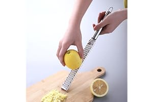 ZAHD Grattugia Limone scorza，Grattugia Cucina Lama Fine Grattugie，Zester Noce Moscata, Grattugia Lunga,Zester Aglio, Grattugia Zenzero,Grattugia Affilata Acciaio Inox,Manuale Ideale per Parmigiano