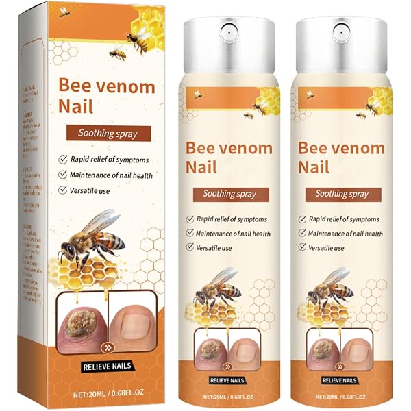 Bienengift Nagel-Spray Set – 5x Sprühflaschen Für Fuß- & Fingernägel, Gegen Verfärbungen, Für Stärkeres Wachstum & Glanz