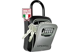 UPSHELL - Cassetta Chiavi con Codice PIN - Cassetta di Sicurezza per Chiavi Waterproof, Alta Qualità, con Gancio per Portoni Vecchi, Ideale per Airbnb,Appartamenti, Ville