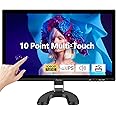 24 Inch PC Touchscreen Monitor, Built-in Speakers, 75Hz, IPS FHD 1080P Desktop Touch Screen Monitor, HDMI, VGA, USB, VESA, Computer Touch Display, Black