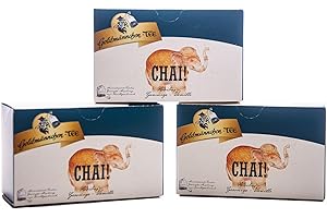 GOLDMÄNNCHEN CHAI VANILLE TEE, 20 EINZELN VERSIEGELTE TEEBEUTEL, 3ER PACK (3 X 40 G) Goldmännchen Chai Tea, 20 Individually Sealed Tea Bags, Pack of 3 (3 x 40 g)