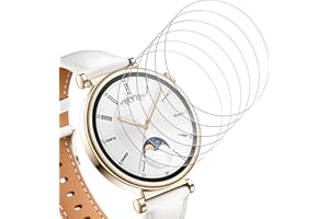 Bigqin 6 Stück Schutzfolie kompatibel mit Huawei Watch GT 6 41mm/ GT 5 41mm/ GT 4 41mm, HD Gehärtetes Glas Folie Anti-Kratzer Blasenfrei Displayschutzfolie