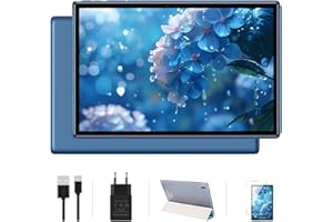 Oangcc Tablet 10 Pulgadas 8 Core Tablets,Certificación GMS. 4GB RAM+64GB ROM(TF 4-256GB),con Funda para Tableta, Batería 8000mAh, 5+8MP | FHD Display | Bluetooth | Type-C | WiFi Android Tableta - Azul