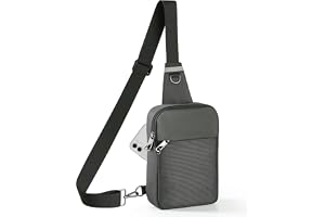 BROADREAM Anti-stöld Sling Bag herr, vattentät RFID-axelväska med säkerhetsdragkedja, liten crossbody bröstficka för män och
