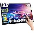 Prechen Portable Touchscreen Monitor 18.5 Inch, HDR, 350cd/m², 1920x1080 Touch Display with HDMI USB C, 99% sRGB, Built-in Speakers, Kickstand & VESA,Travel Second Monitor for Laptop PC