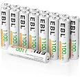 EBL 16PCS Piles AAA Rechargeables Ni-MH | 1,2V Auto-Décharge Faible | Pour Jouets, Télécommandes, Rasoirs