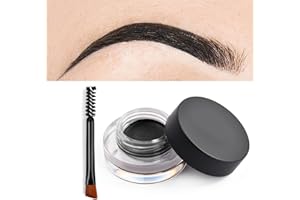 Xzeemo Crema para Cejas, Pomada para Cejas, Gel Cremoso con Cepillo de Cejas (negro)