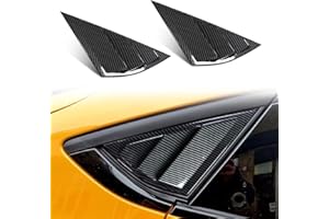 AOSKonology BestEvMod Compatibile con Mustang Mach E 2021 2022 2023 2024 2025 Finestra Laterale Quarto Copertura Della Visiera Della Finestra Copertura ABS (V2 Fibra di Carbonio)