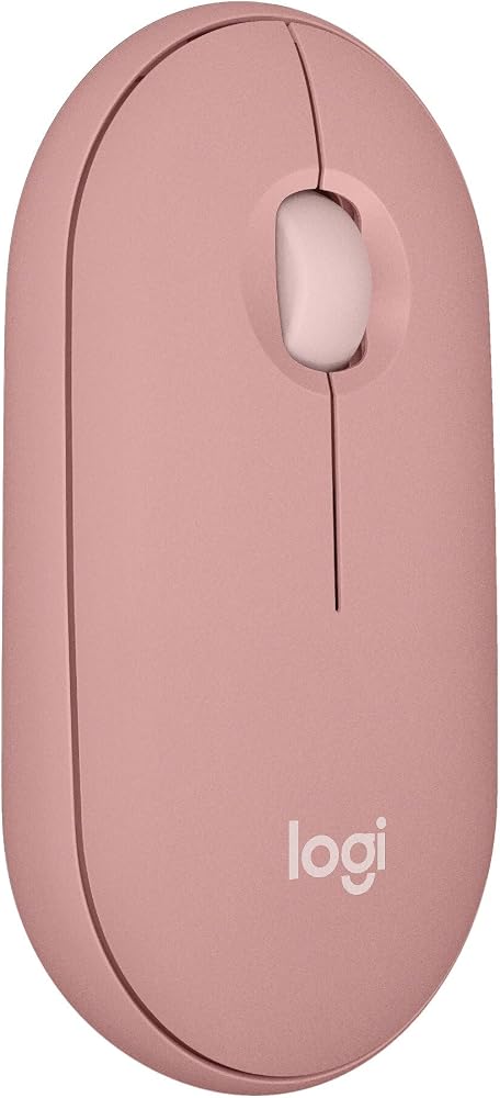 Logitech M350s Pebble Mouse 2 İnce Bluetooth Kablosuz Mouse, Taşınabilir, Hafif, Özelleştirilebilir Tuş, Sessiz Tıklama, Windows, macOS, iPadOS, Android, Chrome İşletim Sistemleri, Easy-Switch, Pembe