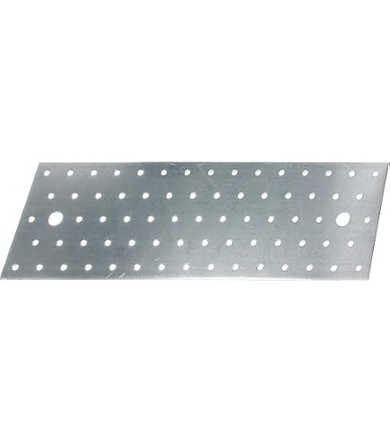 100 Plaques D'Assemblage Alberts - Acier Galvanisé Plastifié Noir - 19x57x1,5mm - Bouts Arrondis Pour Bricolage