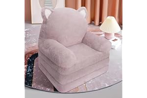 ‎BYBYME BYBYME Klappbarer Kinderstuhl – Faltbarer Kleinkindstuhl für 1–3 Jahre alte Kinder – Klappsofa Bett Niedlicher Couch-Sessel für Spielzimmer Schlafzimmer (klassisches Grau)