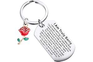 nobrand Portachiavi MYOSPARK Apology regalo Sorry Jewelry I Am Truly Sorry Idea regalo per scusarsi Forgive Me Regali, 0.78INCHES, Acciaio inossidabile