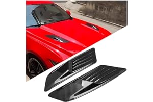 JNNJ 2 Pièces Couvercle Ventilation De Capot, Turbo D'admission D'air Latérale, Extérieur Côté Voiture Débit Évent Décoratif, Prise D'air Décorative De Voiture Accessoire(Fibra-Carbonio)