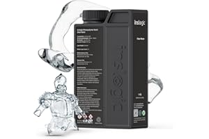 Inslogic Przezroczysta Żywica do drukarki 3D, odporna na żółknięcie i niebieski odcień, wysoka precyzja i stabilność, żywica 405nm UV-Curing do druku LCD/DLP/SLA 3D, 1kg