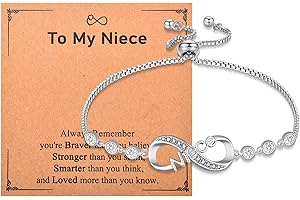 VYYU Gifts for Nana Girlfriend Daughter Mum Granddaughter Grandma Sister Niece, Infinity Love Bracelets for Women Girls, Birthday Christmas Valentines Day Jewelry Gifts for Her
