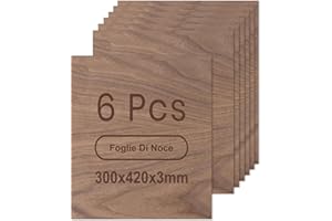 ROWOOD 3mm Noce compensato 6 pezzi a3 420x300mm Laser incisione materiali compensato foglio per modello di costruzione in legno artigianato taglio laser pittura pirografica