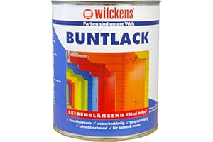 Wilckens Kunstharz Buntlack für Innen und Außen, seidenglänzend, 750 ml, RAL 5010 Enzianblau
