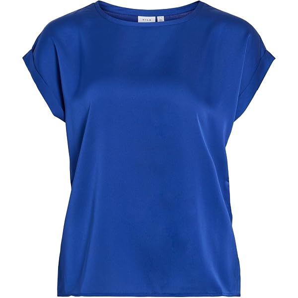 VILA VIELLETTE S/S SATIN TOP/SU - NOOS Dames Top - Maat 40