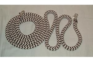 Pferdeseile_DE Baumwollzügel extra schwer Kernmantelseil 3,00 mtr braun/Natur geschlossen