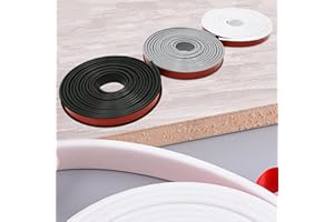MRSHANG U-Shape Furniture Edge Banding, Self Adhesive Flexible TPE Edging Trim, Peel and Stick Veneer Edge Tape Protector, for Table Cabinet Worktop Restoration (9mmx3m,White)