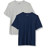 Amazon Essentials Men's Supersoft Modal Fabric Short Sleeve Undershirt, Pack of 2