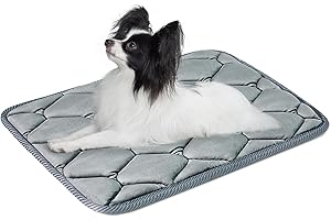 Geegoos Dog Crate Mattress,Washable Soft Kennel Pads,Pet Bed Blanket Dog Crate Mat Suitable for 30 inch Cage,Dog Bed Mats for Medium Dogs and Cats(58x43cm,Grey)