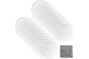 DURDIIY 30 Pezzi Raccogli Capelli Doccia Copri di Scarico a Pavimento Usa e Getta Protezioni per Scarico Cucina Protezione Scarico Lavello Dispositivo di Raccolta dei Capelli Bianchi (10 * 10cm)