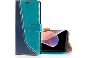 Mulbess Funda Móvil para Xiaomi Redmi Note 11 Pro, Funda de Cuero PU, Función de Soporte, Funda Tapa, Concha Interna de TPU, Elegante Azul Mint